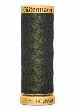 Gütermann Cotton 50 - 100m #8680 Solid Black Olive