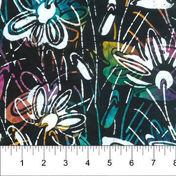 Scribbles - Black Multi Floral