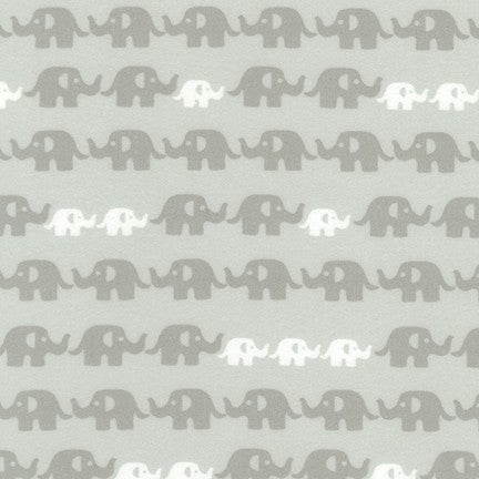 Cozy Cotton Flannel - Grey Elephants