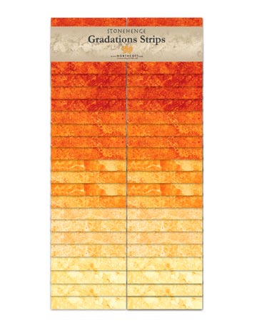 Stonehenge Gradations Strips - Sunglow 40 pieces