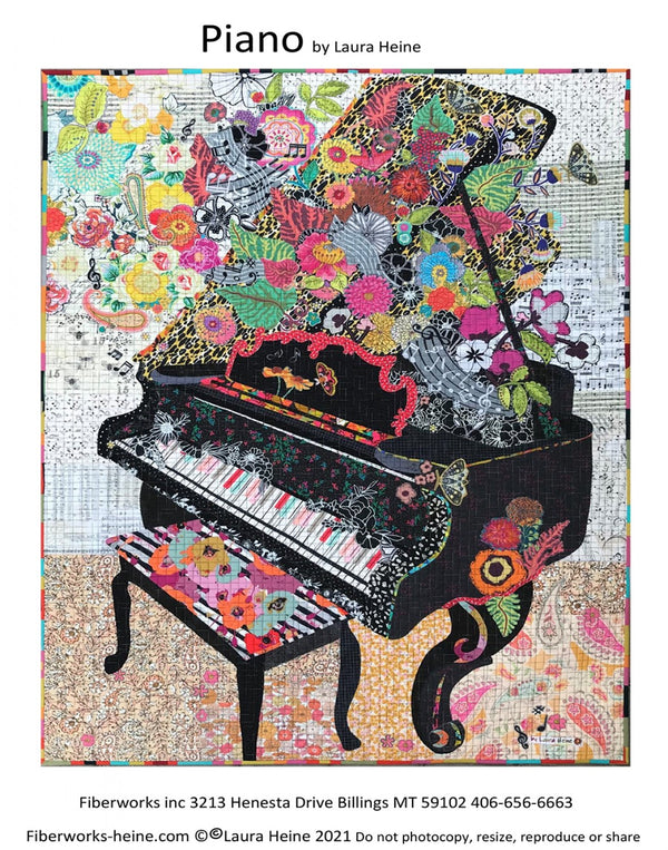 Piano Collage Pattern by Laura Heine